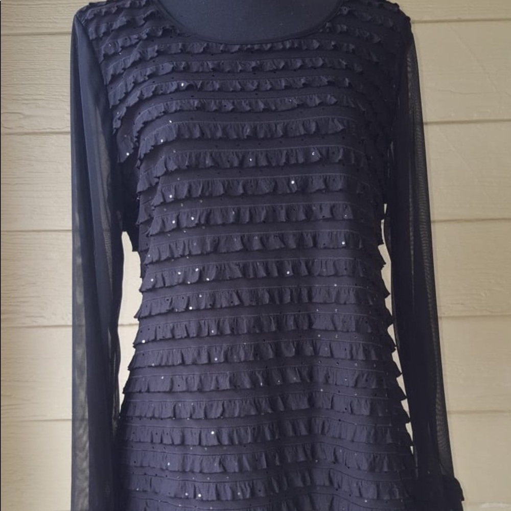 Susan Lawrence xl black blouse